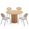 Hathaway and Jardin Modern Industry Chic 5-Piece Dining Set in Oatmeal and Natural Dining Room Set