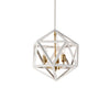 Dainolite Archello 3 Light Chandelier Matte White Vintage Bronze Accents Lamp