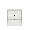 Coney Mid-Century Modern 28\" Nightstand in White (3-Drawer)
