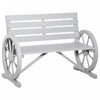 Outsunny 50" Outdoor Metal Garden Bench With Vintage Bird Pattern