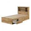 Tassio Mates Bed And Bookcase Headboard Set Nordik Oak - South Shore Twin Bed