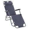 Outsunny Outdoor Lounge Chair 2-level Zero Gravity Recliner W/pillow, Grey
