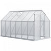 Outsunny 12' X 6' Aluminum Greenhouse Polycarbonate Walk-in Garden Greenhouse Kit With Adjustable Ro