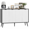 HOMCOM 47" Sideboard, Buffet Cabinet with Adjustable Shelves, Black