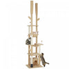 Pawhut Floor To Ceiling Cat Tree, 89\"-100\" Adjustable Height Cat Tower For Large Cats With Scratchin