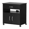 Axess Printer Cart On Wheels - Pure Black