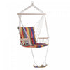 Outsunny Patio Hammock Chair, Portable Hanging Cotton Rope Hammock Swing Chair Sleeping Bed Seat Wit