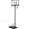 Soozier 6-7ft Basketball Hoop And Stand With 18" Shatterproof Backboard