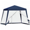 Outsunny 10x10ft Party Tent Canopy With Netting, Patio Screen House Slant Leg Outdoor Gazebo Sun Sha