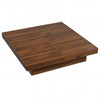 Jack 39.4\" Square Engineered Wood Coffee Table With Sliding Top Storage - Walnut