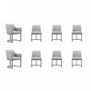 Serena Modern 8-Piece Dining Set in Light Gray Dining Chair