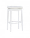 Claridge Fabric Backless Barstool - White