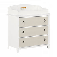 Cotton Candy Changing Table - White Beige