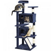 Pawhut 54\" Cat Tree, Cat Tower For Indoor Cats With Scratching Posts, Cat Condos, Bed, Platforms, Ra