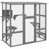 Pawhut Catio Outdoor Cat Enclosure, Wooden Outdoor Cat House Window Box With Weatherproof Roof, Brid