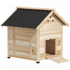 PawHut Duck House, Outdoor Chicken Coop, Wooden Duck Coop with Openable Roof, Double Doors, Removable Base for 1–3 Breeds for Indoor Outdoor Use, 31"L, Natural Wood