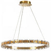 Dainolite Camila Chandelier 28w LED Aged Brass With Crystal Glass Lamp