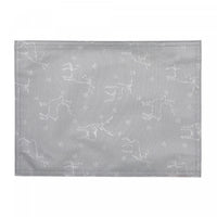 Lurex Placemat Silver Reindeer - Set of 12