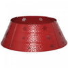 Homcom Christmas Tree Collar Xmas Tree Metal Skirt Decor Red