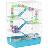 Pawhut 32\" Hamster Cage, 6 Tier Small Animal Cage With Tunnels And Tubes, Diy Design Gerbil Cage Wit
