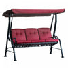 Outsunny 3-person Porch Swing Patio Swing Chair With Canopy For Patio, Garden, Backyard, Poolside, W