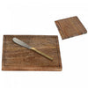 Mango Wood Cheese Board with Spreader in Gift Box