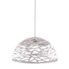 Dainolite Coral 1 Light Pendant 16\" Dia Matte White Finish Lamp