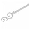 16/19mm Metal Drape Pole Set Leaf Scroll - White