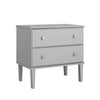 Prepac Lux 2-Drawer Nightstand - Grey