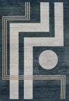 Erisa Contemporary 8'11\" x 12'6\" Area Rug in Blue Indoor Area Rug