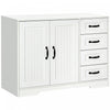 HOMCOM Modern Sideboard Storage Cabinet, Freestanding Accent Cupboard White