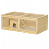 Pawhut Wooden Hamster Cage, Small Animals Kit Hutch, Exercise Play House For Dwarf Hamsters, Gerbils