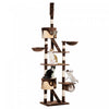 Pawhut 94\"-102\" Huge Cat Tree Ceiling High Cat Condo Scratching Post Activity Center Multi-level Pla