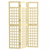 Outsunny 3 Panel Outdoor Wood Privacy Screen, Room Divider, Natural Wood