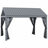 Outsunny 10' X 12' Hardtop Gazebo Canopy With Galvanized Steel Roof, Aluminum Frame, Permanent Pavil