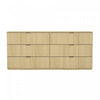 Clive Mid-Century Modern 72\" Dresser in Natural Oak (6-Drawer)