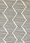 Forte Black White Stripes Area Rug - 4'7\" x 6'7\"
