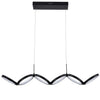 Dainolite Philo LED Horizontal Pendant 50w Matte Black White Silicone Diffuser Lamp