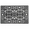Black Rubber Grill Mat 23 x 36 Floral Floormat