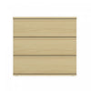 Molly Modern 26\" Nightstand in Natural Oak (3-Drawer)