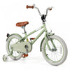 Costway 16" Kids Bike With Adjustable Saddle Handlebar Removable Training Wheels Handbrake Green
