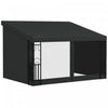 Outsunny 10' X 13' Lean To Outdoor Pergola Canopy With 2 Curtains And 2 Nettings, Wall Mounted Deck