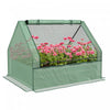 Outsunny 4' X 3' Raised Garden Bed With Mini Greenhouse, Galvanized Outdoor Planter Box With Cover,