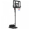 Soozier 7.7-10ft Portable Basketball Hoop With Free Weight, 43" Backboard