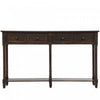 Phyllis Solid Wood Console Table With Drawers And Bottom Shelf - Espresso