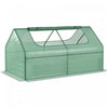 Outsunny Greenhouse With Raised Garden Bed, Steel Outdoor Planter Box With Plastic Cover, Roll Up Wi
