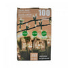 100 Lt 8.5ft Indoor Garland Lights Clear Bulbs - Set of 2 Christmas Lights