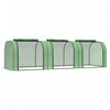Outsunny 9.7' X 3.3' X 2.5' Pe Mini Tunnel Greenhouse Garden Green Grow Shed Portable Plant Flower W