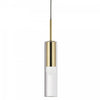 Dainolite Palmer 1 Light Pendant Aged Brass Clear Glass Lamp