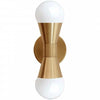 Dainolite Fortuna 2 Light Wall Sconce Aged Brass Lamp
